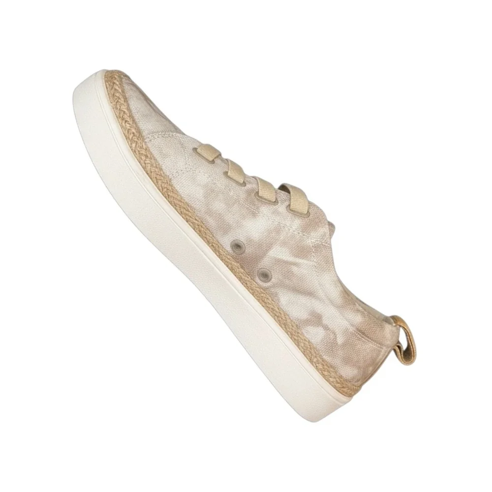 Spenco Malibu 21 Slip On Comfort‎ Sneakers Gray Tie Dye Canvas No Tie 8.5D
